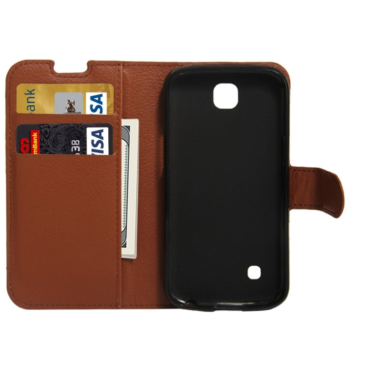 For LG K3 / LS450 Litchi Texture Horizontal Flip PU Leather Case with Holder & Card Slots & Wallet
