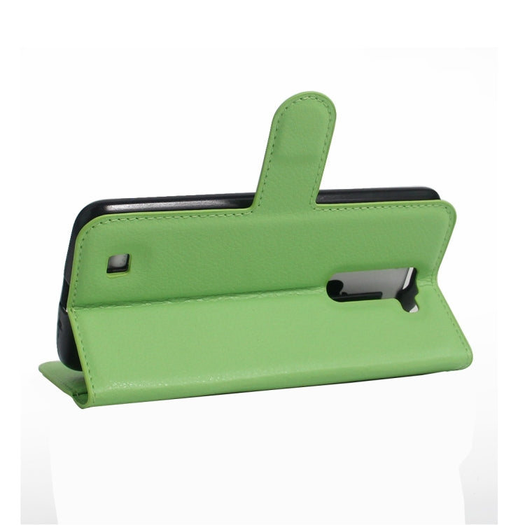 For LG K7 Litchi Texture Horizontal Flip Leather Case with Magnetic Buckle & Holder & Card Slots & Wallet