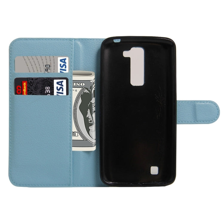 For LG K7 Litchi Texture Horizontal Flip Leather Case with Magnetic Buckle & Holder & Card Slots & Wallet