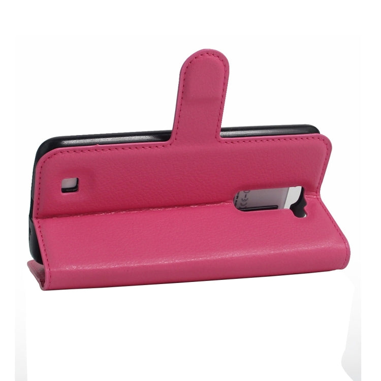 For LG K7 Litchi Texture Horizontal Flip Leather Case with Magnetic Buckle & Holder & Card Slots & Wallet