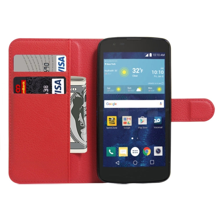 For LG K7 Litchi Texture Horizontal Flip Leather Case with Magnetic Buckle & Holder & Card Slots & Wallet