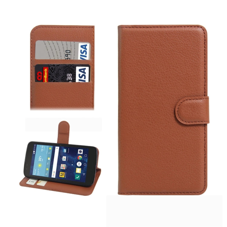 For LG K7 Litchi Texture Horizontal Flip Leather Case with Magnetic Buckle & Holder & Card Slots & Wallet