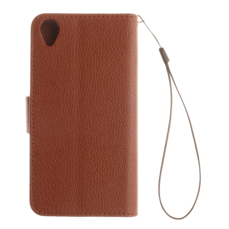 For Sony Xperia X Litchi Texture Horizontal Flip PU Leather Case with Holder & Card Slots & Wallet & Photo Frame & Lanyard