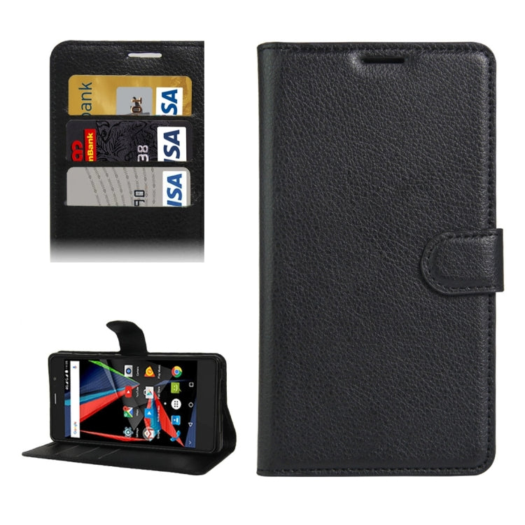 For Archos  55 Diamond Selfie Litchi Texture Horizontal Flip PU Leather Case with Holder & Card Slots & Wallet