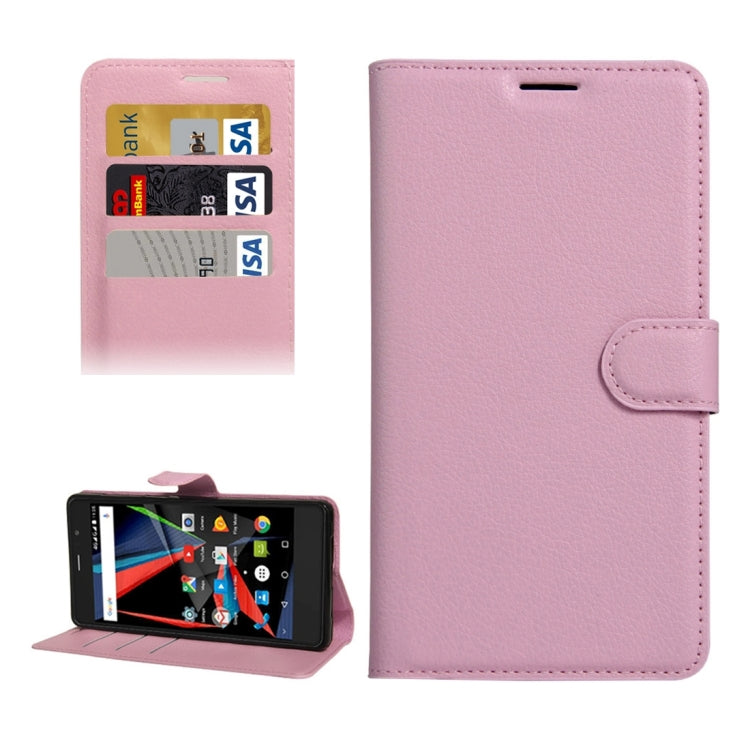 For Archos  55 Diamond Selfie Litchi Texture Horizontal Flip PU Leather Case with Holder & Card Slots & Wallet