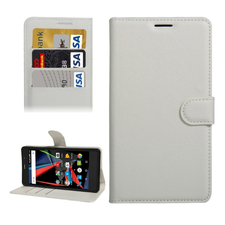 For Archos  55 Diamond Selfie Litchi Texture Horizontal Flip PU Leather Case with Holder & Card Slots & Wallet