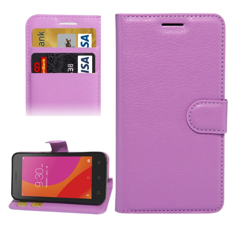 For Lenovo A Plus / A1010a20 Litchi Texture Horizontal Flip PU Leather Case with Holder & Card Slots & Wallet