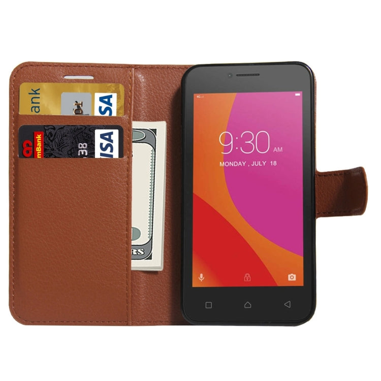 For Lenovo A Plus / A1010a20 Litchi Texture Horizontal Flip PU Leather Case with Holder & Card Slots & Wallet