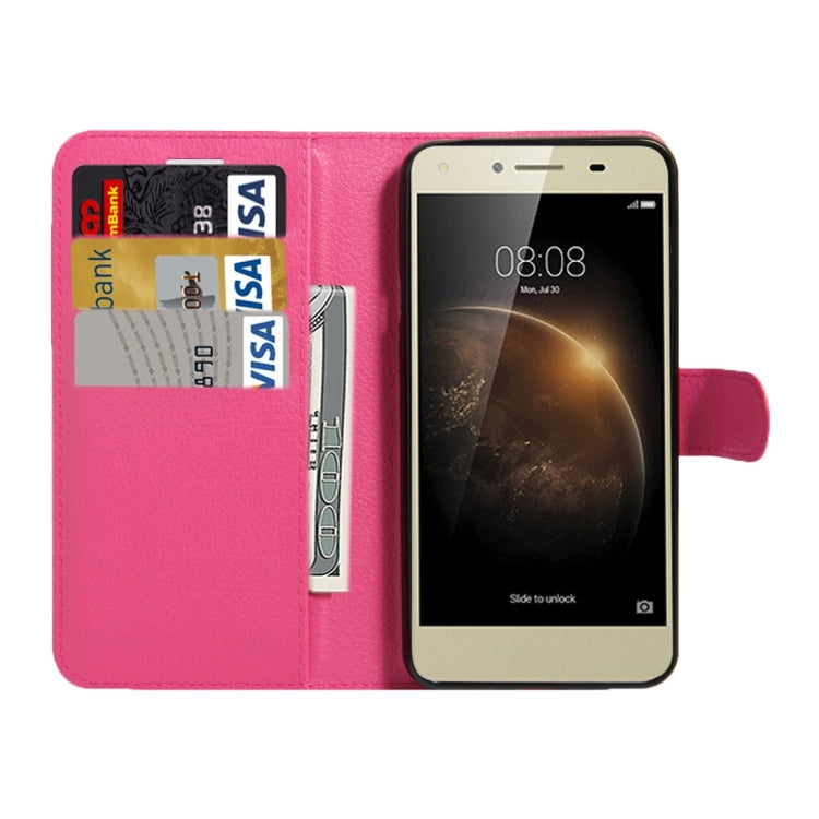For Huawei  Y6 Elite & Y5 II Litchi Texture Horizontal Flip Leather Case with Magnetic Buckle & Holder & Card Slots & Wallet