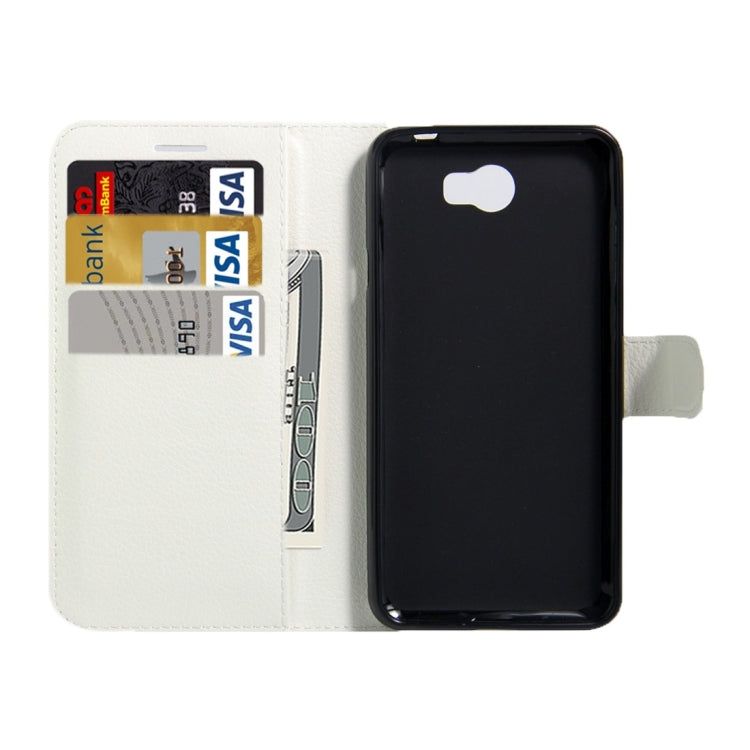 For Huawei  Y6 Elite & Y5 II Litchi Texture Horizontal Flip Leather Case with Magnetic Buckle & Holder & Card Slots & Wallet