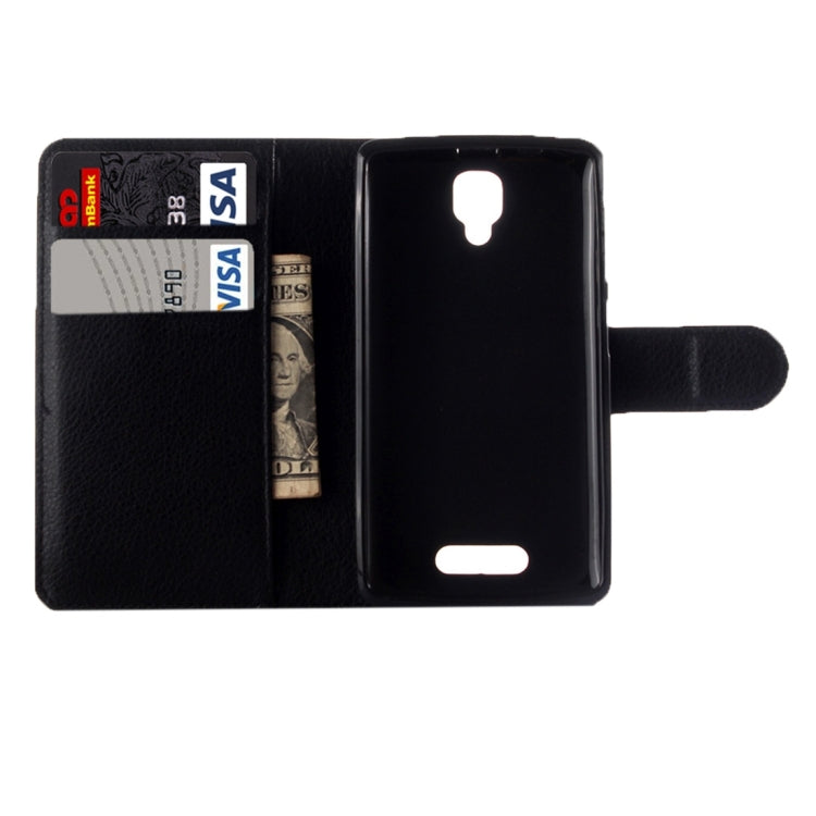 For Lenovo Vibe A Litchi Texture Horizontal Flip Leather Case with Magnetic Buckle & Holder & Card Slots & Wallet