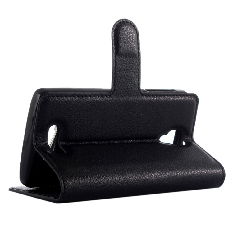 For Lenovo Vibe A Litchi Texture Horizontal Flip Leather Case with Magnetic Buckle & Holder & Card Slots & Wallet