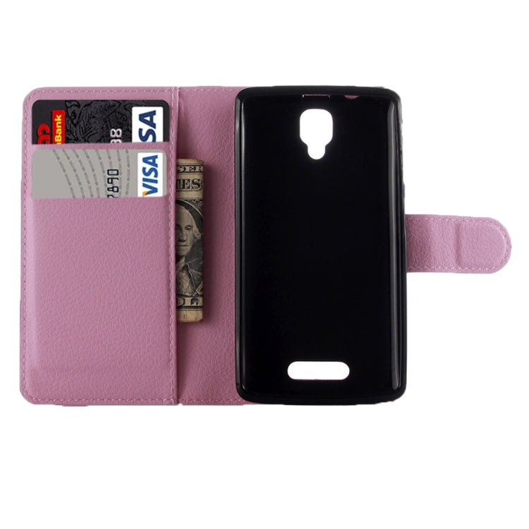 For Lenovo Vibe A Litchi Texture Horizontal Flip Leather Case with Magnetic Buckle & Holder & Card Slots & Wallet