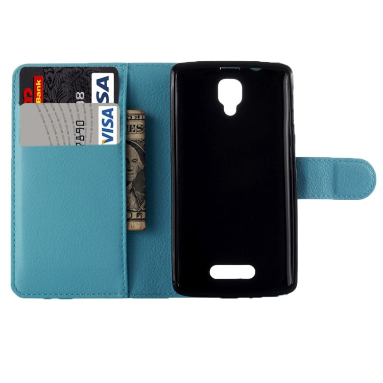 For Lenovo Vibe A Litchi Texture Horizontal Flip Leather Case with Magnetic Buckle & Holder & Card Slots & Wallet