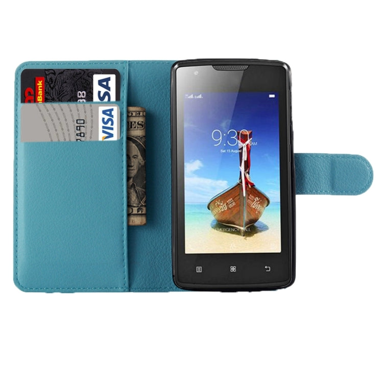 For Lenovo Vibe A Litchi Texture Horizontal Flip Leather Case with Magnetic Buckle & Holder & Card Slots & Wallet