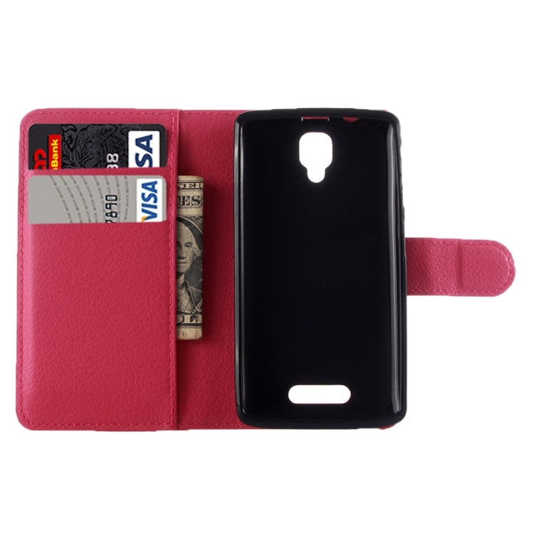 For Lenovo Vibe A Litchi Texture Horizontal Flip Leather Case with Magnetic Buckle & Holder & Card Slots & Wallet