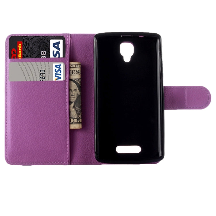 For Lenovo Vibe A Litchi Texture Horizontal Flip Leather Case with Magnetic Buckle & Holder & Card Slots & Wallet