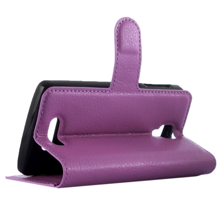 For Lenovo Vibe A Litchi Texture Horizontal Flip Leather Case with Magnetic Buckle & Holder & Card Slots & Wallet