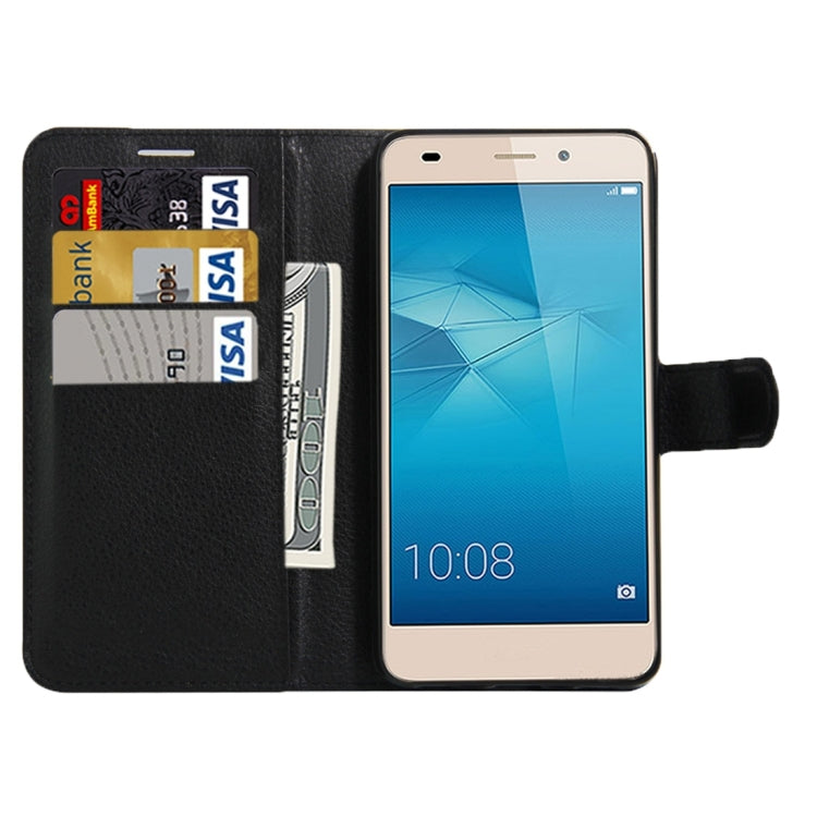 For Huawei  Honor 5c European Edition Litchi Texture Horizontal Flip Leather Case with Magnetic Buckle & Holder & Card Slots & Wallet