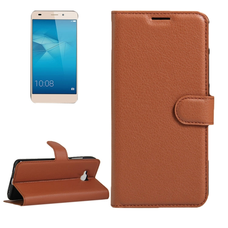 For Huawei  Honor 5c European Edition Litchi Texture Horizontal Flip Leather Case with Magnetic Buckle & Holder & Card Slots & Wallet