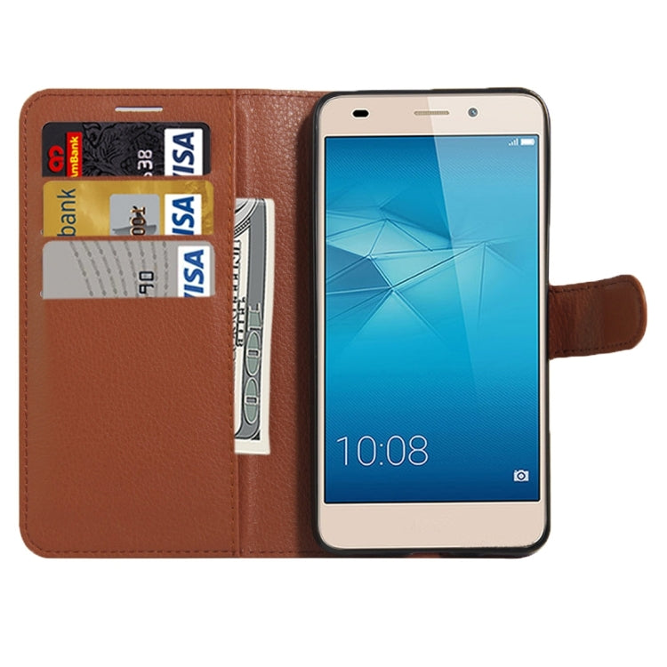 For Huawei  Honor 5c European Edition Litchi Texture Horizontal Flip Leather Case with Magnetic Buckle & Holder & Card Slots & Wallet