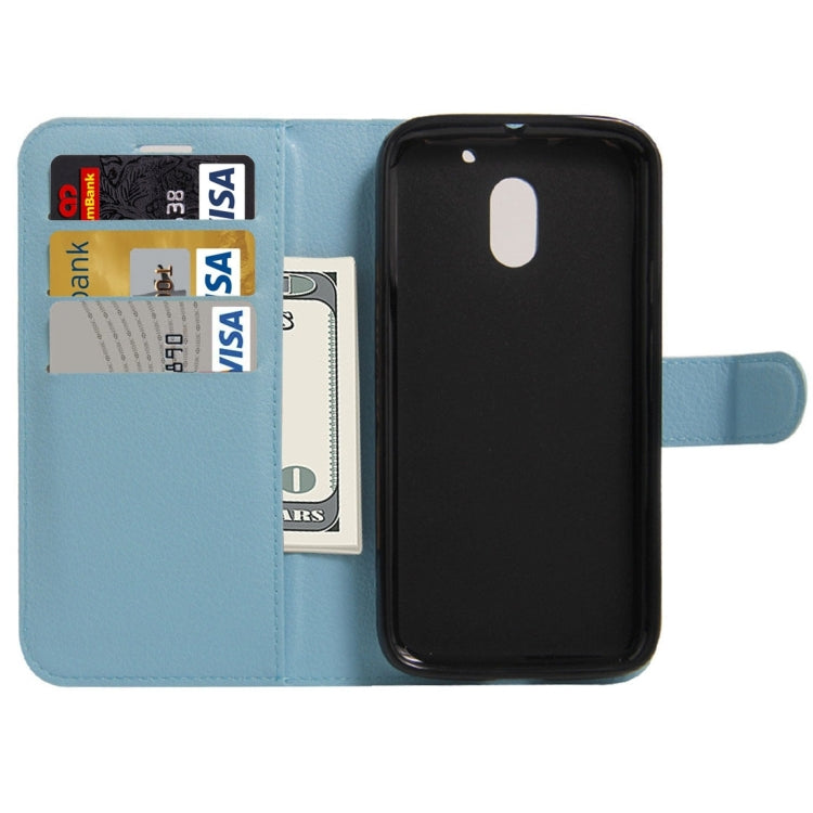 For Motorola Moto E3 Power Litchi Texture Horizontal Flip PU Leather Case with Holder & Card Slots & Wallet