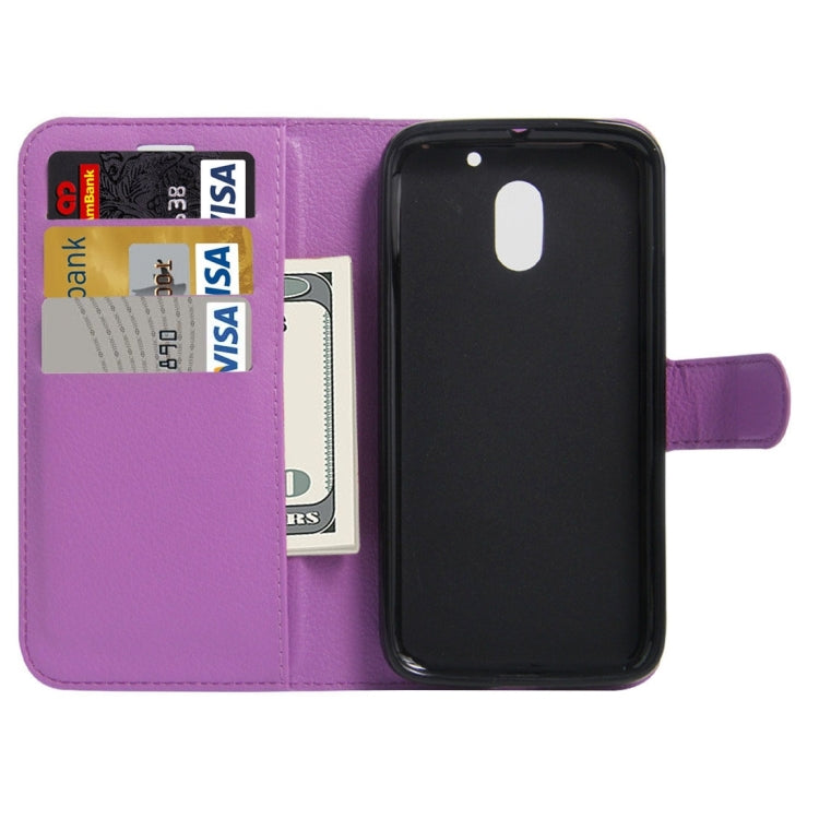 For Motorola Moto E3 Power Litchi Texture Horizontal Flip PU Leather Case with Holder & Card Slots & Wallet