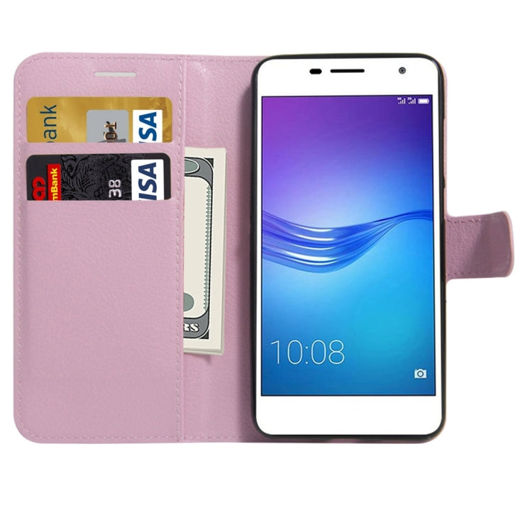 For Huawei Enjoy 6 Litchi Texture Horizontal Flip PU Leather Case with Holder & Card Slots & Wallet