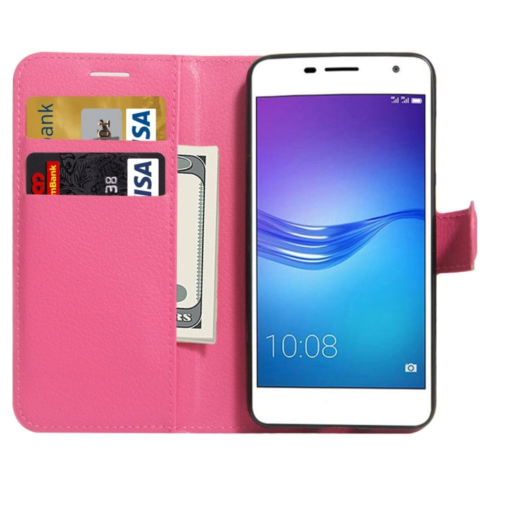 For Huawei Enjoy 6 Litchi Texture Horizontal Flip PU Leather Case with Holder & Card Slots & Wallet