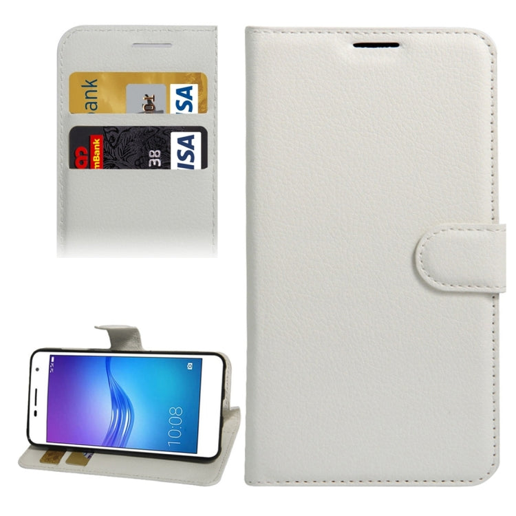 For Huawei Enjoy 6 Litchi Texture Horizontal Flip PU Leather Case with Holder & Card Slots & Wallet