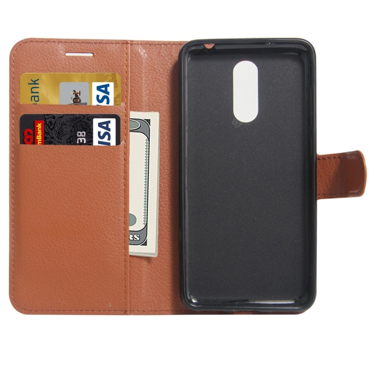 For Huawei Enjoy 6 Litchi Texture Horizontal Flip PU Leather Case with Holder & Card Slots & Wallet