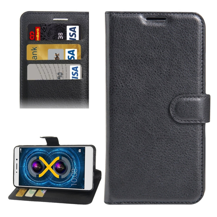 For Huawei Honor 6x (2016) Litchi Texture Horizontal Flip PU Leather Case with Holder & Card Slots & Wallet
