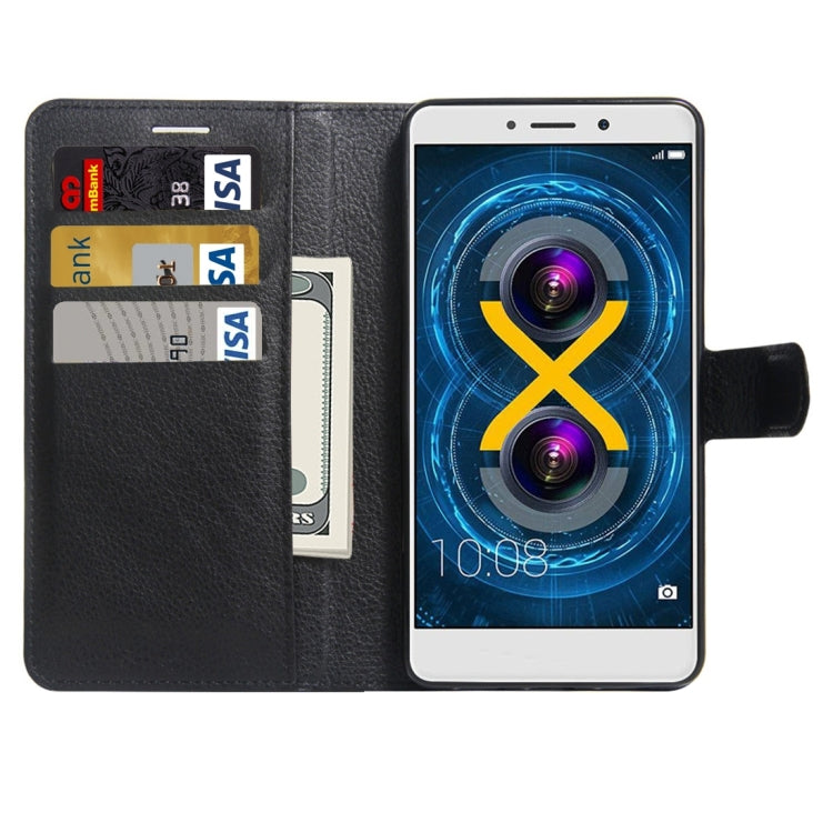 For Huawei Honor 6x (2016) Litchi Texture Horizontal Flip PU Leather Case with Holder & Card Slots & Wallet