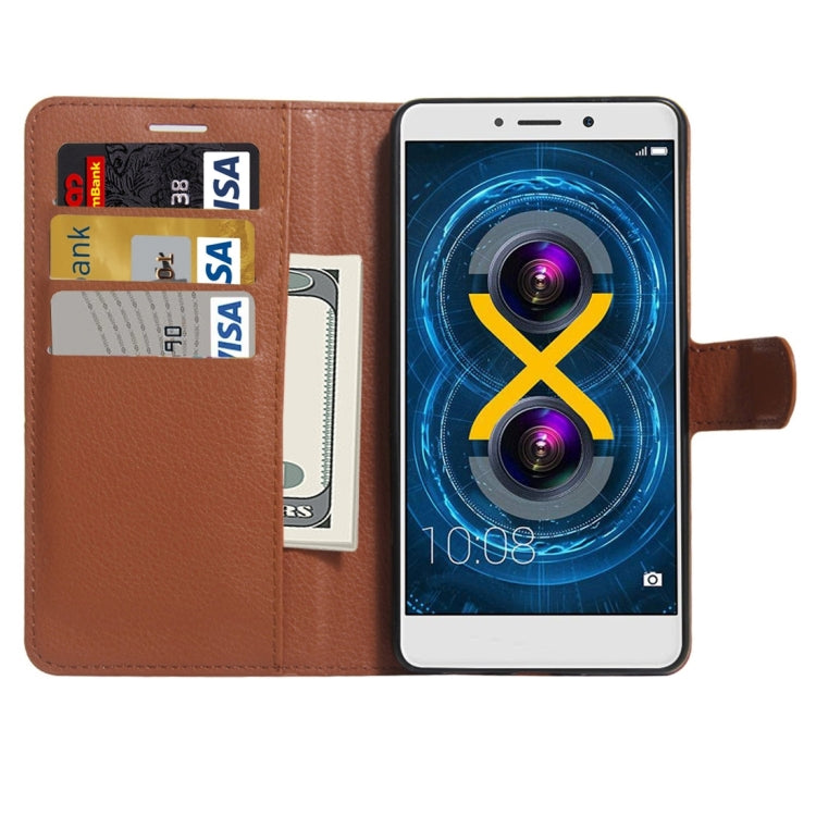For Huawei Honor 6x (2016) Litchi Texture Horizontal Flip PU Leather Case with Holder & Card Slots & Wallet