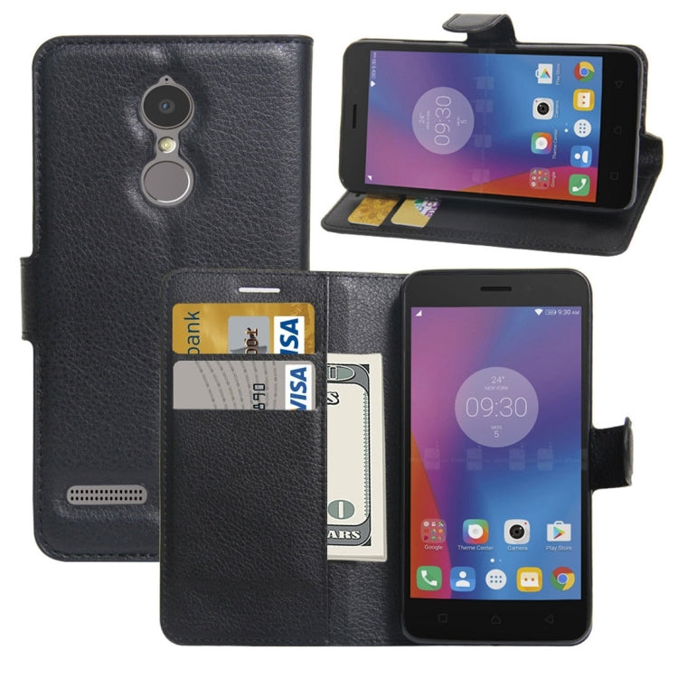 For Lenovo K6 Litchi Texture Horizontal Flip PU Leather Case with Holder & Card Slots & Wallet