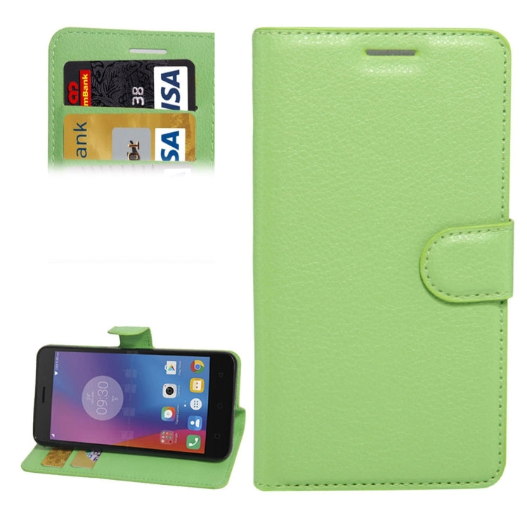 For Lenovo K6 Litchi Texture Horizontal Flip PU Leather Case with Holder & Card Slots & Wallet