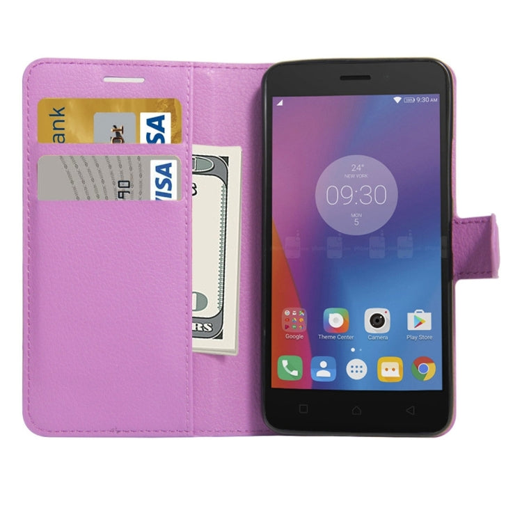 For Lenovo K6 Litchi Texture Horizontal Flip PU Leather Case with Holder & Card Slots & Wallet