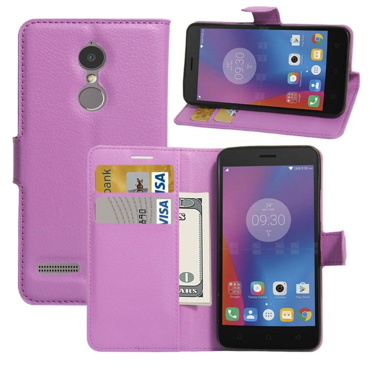 For Lenovo K6 Litchi Texture Horizontal Flip PU Leather Case with Holder & Card Slots & Wallet