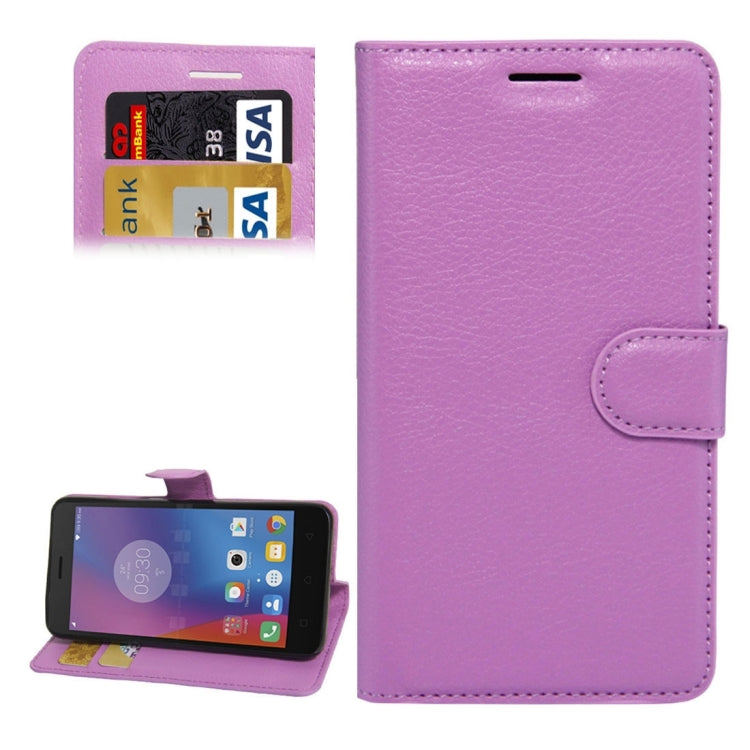 For Lenovo K6 Litchi Texture Horizontal Flip PU Leather Case with Holder & Card Slots & Wallet