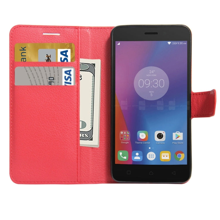 For Lenovo K6 Litchi Texture Horizontal Flip PU Leather Case with Holder & Card Slots & Wallet