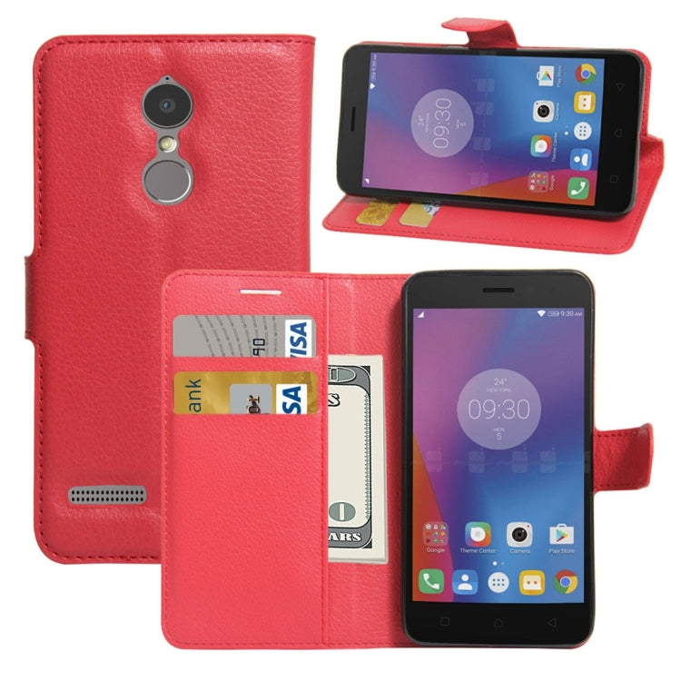 For Lenovo K6 Litchi Texture Horizontal Flip PU Leather Case with Holder & Card Slots & Wallet