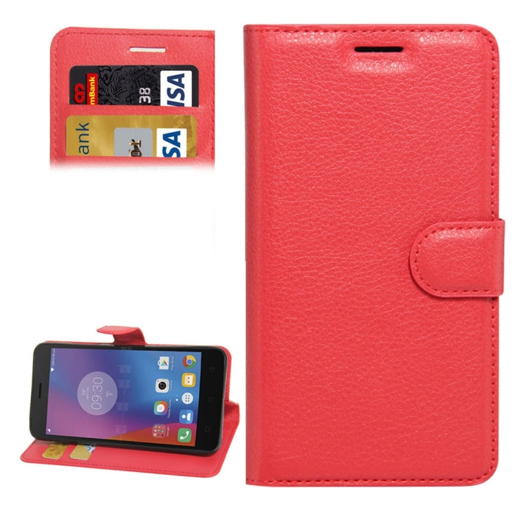 For Lenovo K6 Litchi Texture Horizontal Flip PU Leather Case with Holder & Card Slots & Wallet