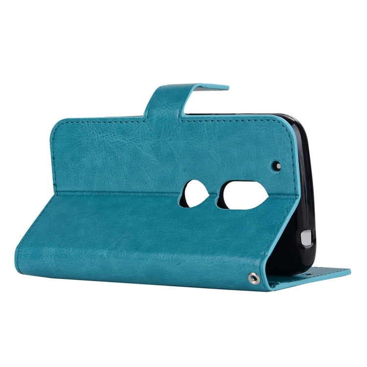 For Motorola Moto G4 Play Crazy Horse Texture Horizontal Flip PU Leather Case with Holder & Card Slots & Wallet & Photo Frame & Lanyard