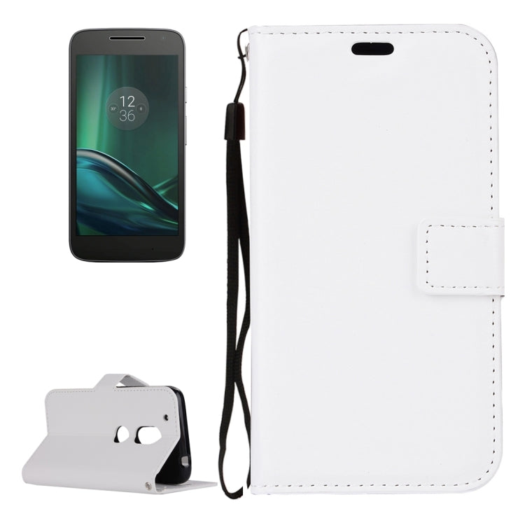 For Motorola Moto G4 Play Crazy Horse Texture Horizontal Flip PU Leather Case with Holder & Card Slots & Wallet & Photo Frame & Lanyard