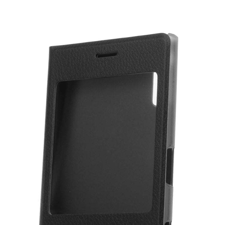 For Sony Xperia XZ Litchi Texture Horizontal Flip PU Leather Case with Call Display ID