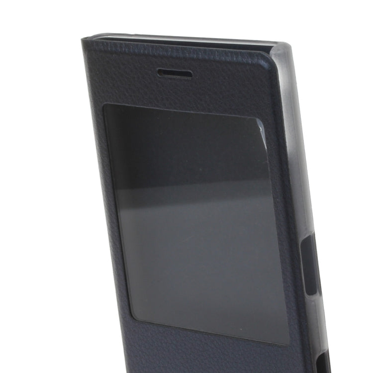 For Sony Xperia XZ Litchi Texture Horizontal Flip PU Leather Case with Call Display ID