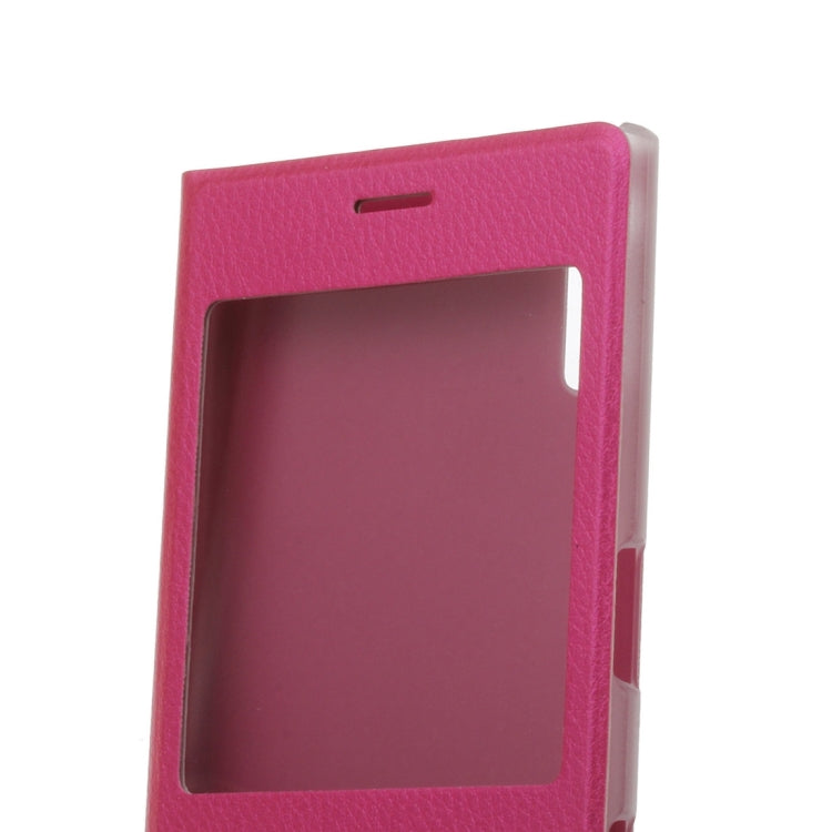 For Sony Xperia XZ Litchi Texture Horizontal Flip PU Leather Case with Call Display ID