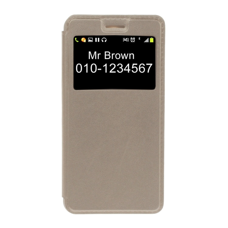 For Huawei Honor 5 Litchi Texture Horizontal Flip PU Leather Case with Call Display ID