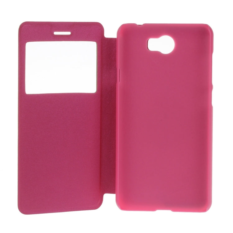 For Huawei Honor 5 Litchi Texture Horizontal Flip PU Leather Case with Call Display ID