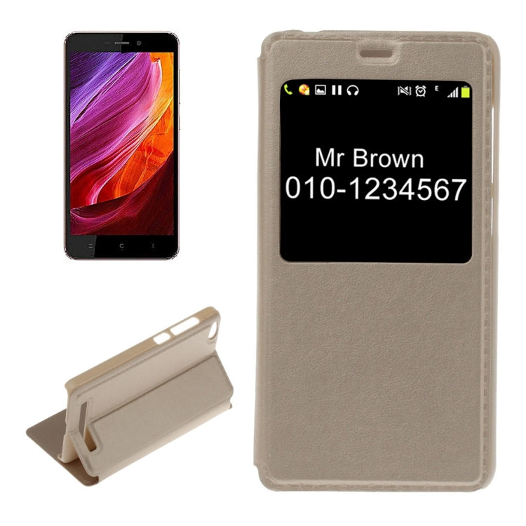 For Xiaomi Redmi 4A Litchi Texture Horizontal Flip PU Leather Case with Call Display ID
